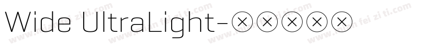 Wide UltraLight字体转换